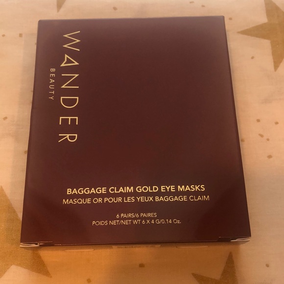 New Box Of 6 Wander Beauty Baggage Claim Gold Eye Masks - Picture 1 of 3